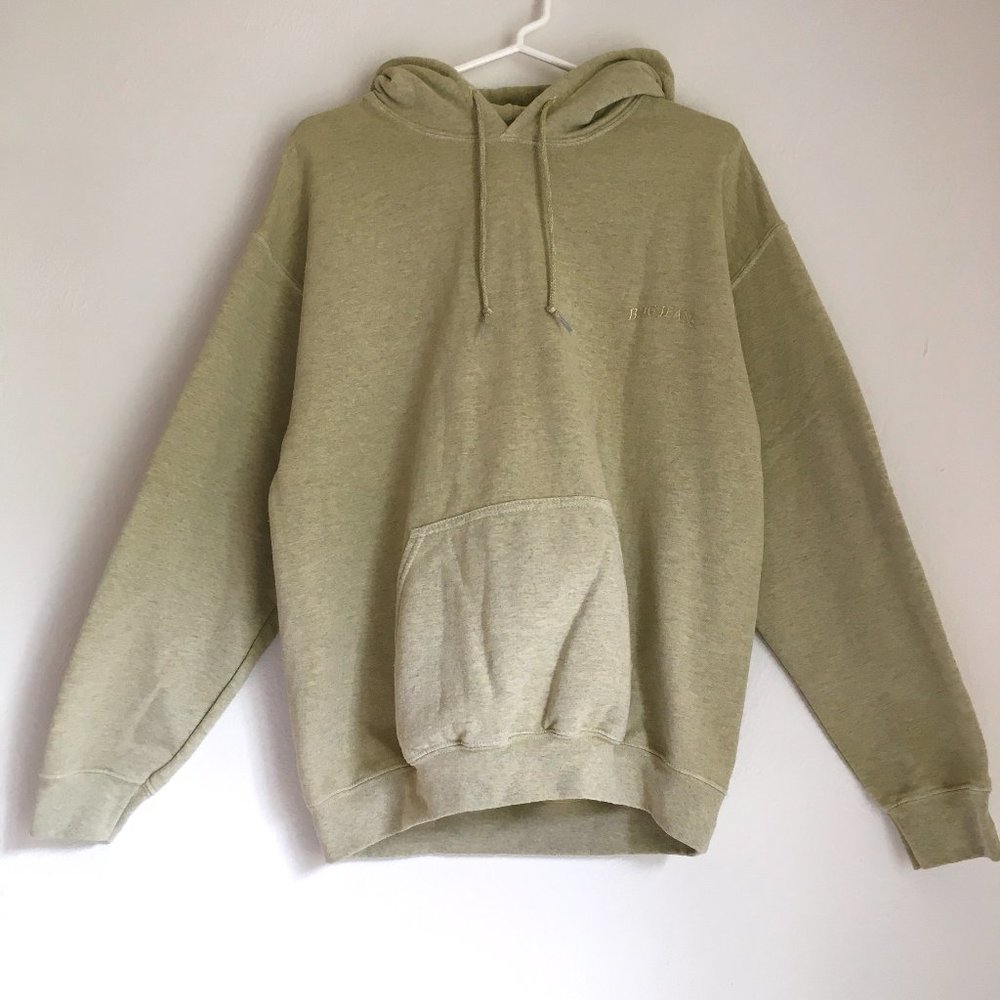 Pale green hoodie
